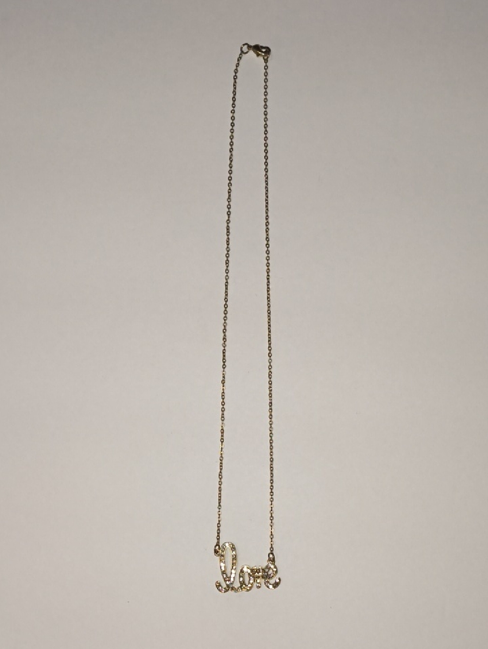 Gold 'Love' Script Pendant Necklace - Elegant Women’s Jewelry